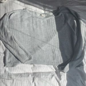 garage soft cropped grey sweater
